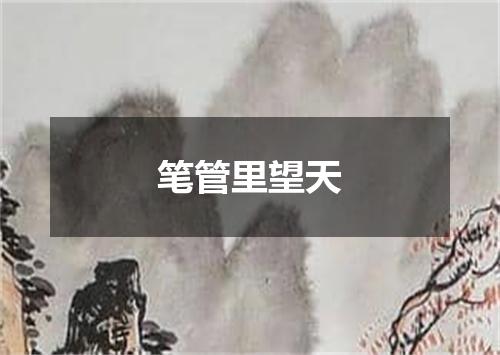 笔管里望天