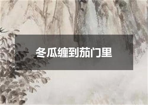 冬瓜缠到茄门里